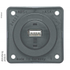 Купить онлайн Панельная розетка USB, глянцево-серая, 12В, выходной ток 3А