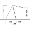 Купить онлайн Отдельностоящая задняя палатка Outwell SANDCREST S для автобусов высотой 155-185см
