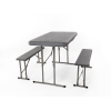 Купить онлайн Комплект EASY - стол 105x65см и 2 скамьи 84,5x20см, серый