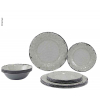 Купить онлайн Набор меламиновой посуды Stone Sand, 12 предметов, на 4 персоны, тарелка + миска