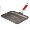 Купить онлайн Сковорода-гриль для кемпинга 35x25см, керамическое антипригарное покрытие, ручка складная