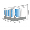Купить онлайн Тентовые стенки для тентовой кровли Instant Roof 350см