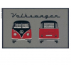 Купить онлайн Придверный коврик VW Collection Bulli, серый ПЕРЕДНИЙ+ЗАДНИЙ, 75x50см, 100% нейлон
