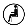 Купить онлайн Наклейка с пиктограммой "Обозначение сиденья"