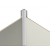 Купить онлайн Угловой соединительный профиль 90° светло-серый для облицовочных панелей 3 мм -внутри-