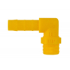 Купить онлайн Ввертная головка угловая 90° для шланга 10мм 3/8 бело-желтая