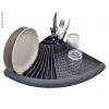 Купить онлайн Gimex угловая подставка для посуды с функцией капель, серый