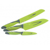 Купить онлайн Набор ножей ЗЕЛЕНЫЙ, 3 предмета, состоящий из ножа для нарезки, хлеба и сантоку
