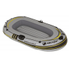 Купить онлайн Весельная лодка SUPERCARAVELLE, серая, с 2 веслами + ножной насос