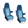 Купить онлайн Защитный чехол для сидений Aguti с прикрепленными подголовниками - Синий/Серый
