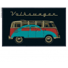 Купить онлайн Придверный коврик VW Collection Bulli, черный BUS+BEETLE, 75x50см, 100% нейлон