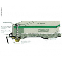 Купить онлайн Напольная плита, цельная, для VW T2 и T3 - декор корабельного пола / 156 мм x 156 м