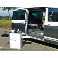 Купить онлайн Кухонная часть многофункциональная "EASY-KÜCHE" - серебро глянцевый / монтаж слева