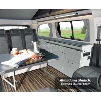 Купить онлайн Линейка мебели в виде готовой детали без технологии для Mercedes Vito LR CityVan - глянцевый антрацит-серебристый