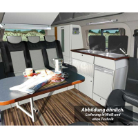 Купить онлайн Линейка мебели в готовом виде для Ford Transit Custom kR TrioStyle - декор: серебристый