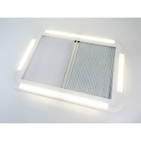 Купить онлайн Панорамный световой люк Carbest + светодиоды 70x50 см