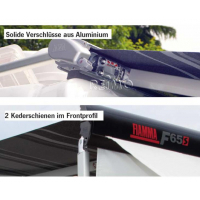Купить онлайн Fiamma F65S тент крыши 4,0 м, корпус черный / ткань Deluxe Grey
