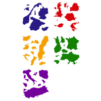 Купить онлайн Набор наклеек с изображением Европы Карта Европы для наклеивания