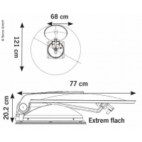 Купить онлайн Автоматическая спутниковая система Travelsat 68 Twin со светодиодной панелью