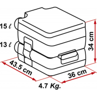 Купить онлайн Кемпинговый туалет Fiamma Bi-Pot 34