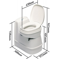 Купить онлайн Thetford кассетный туалет C200 CS белый с дверцей в крем / белый