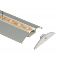 Купить онлайн Алюминиевый профиль Carbest для светодиодных лент, длина 1,5м, полукруглый