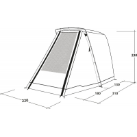 Купить онлайн Отдельностоящая задняя палатка Outwell задняя палатка SANDCREST L для автобуса высотой 175-205 см