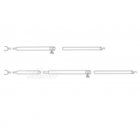 Купить онлайн Натяжной стержень/опорный стержень стальной 170-250см, 3 части