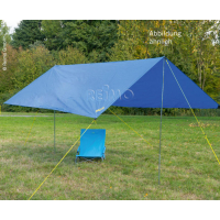 Купить онлайн Tarp MAUI 4.5 (4x5 м) - защита от солнца и ветра, включая 2 Aufstellstangen