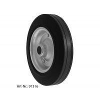 Купить онлайн Крыльчатка 200х50 цельнорезиновые шины, пластиковые диски, нагрузка до 150кг