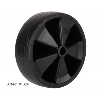 Купить онлайн Крыльчатка 200х50 цельнорезиновые шины, пластиковые диски, нагрузка до 150кг