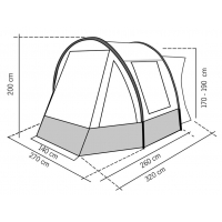 Купить онлайн TOUR COMPACT 2 - туннельная палатка для мини-кемперов и фургонов