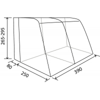 Купить онлайн Надувная палатка для дома на колесах TOUR PONZA AIR 390