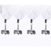 Купить онлайн VW Collection Скатерти-гирьки Bulli, набор из 4 шт., отделка состаренное серебро