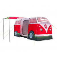 Купить онлайн Палатка кемпинговая VW Collection T1 красная, семейная палатка на 4 персоны