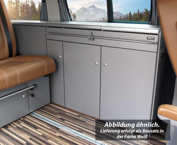 Купить онлайн Линейка мебели CityVan, белый глянцевый для VW T6/5 с короткой базой