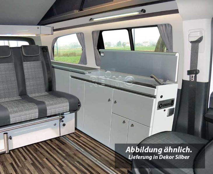 Купить онлайн Линейка мебели в виде готовой детали без технологии для Mercedes Vito LR CityVan - глянцевый антрацит-серебристый