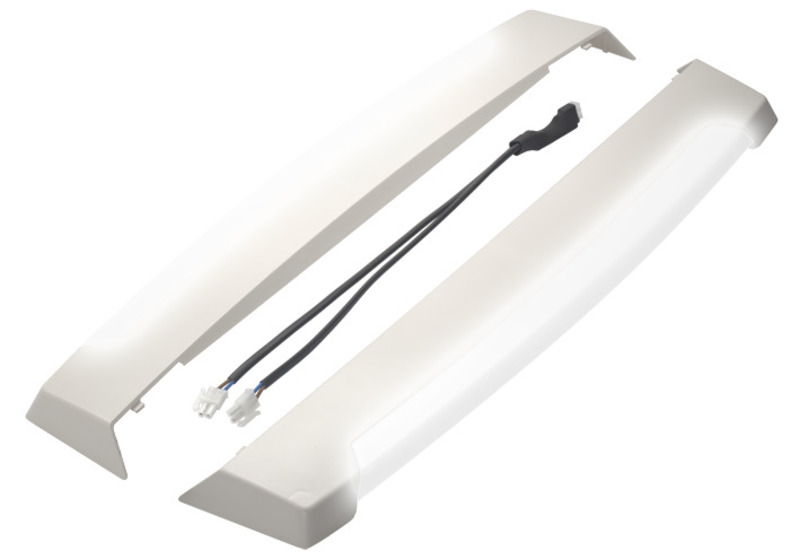 Купить онлайн Боковые панели LED для жалюзи плиссе белые, в сборе. с кабелем и полисвитчем