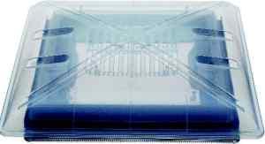 Купить онлайн Колпак прозрачное стекло 400х400мм с ролетами + москитная сетка