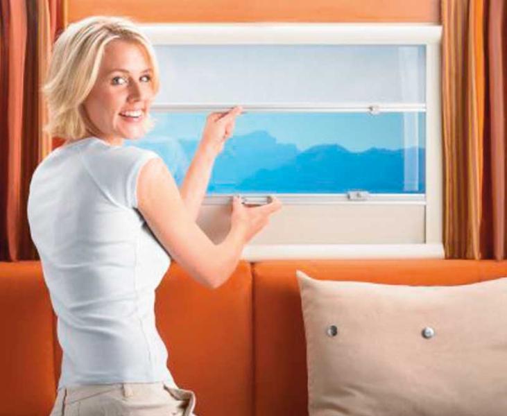 Купить онлайн Двойная двойная кассетная шторка 1302 - для безрамных окон