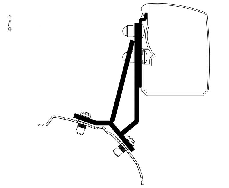 Купить онлайн Тент Thule 3200, адаптер Ford Transit/Tourneo Custom Fixed RHD