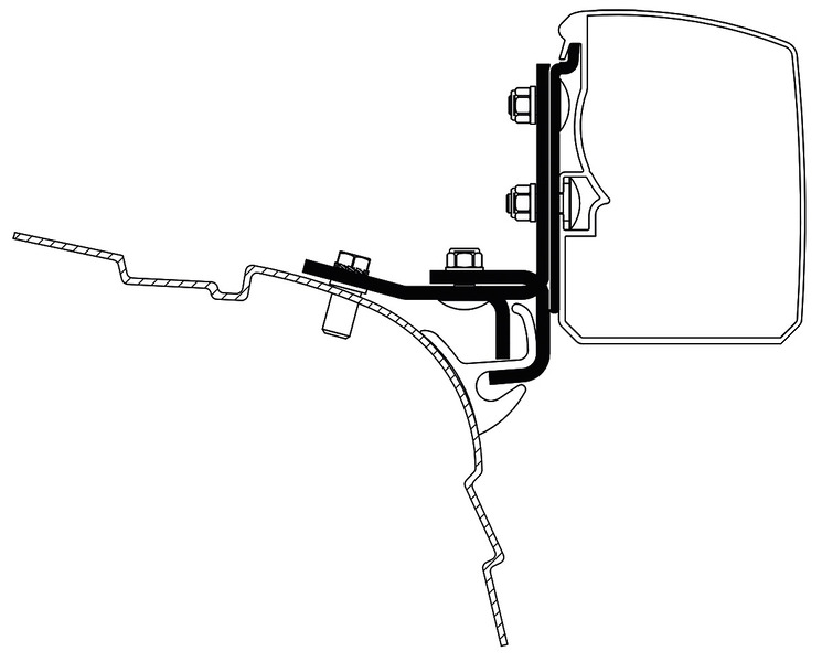 Купить онлайн Тент Thule 3200, переходник VW T5/T6 Minivan Multi Rail LHD