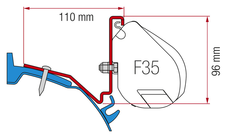 Купить онлайн Адаптер Fiamma Ford Custom Capland/Capfun для F35