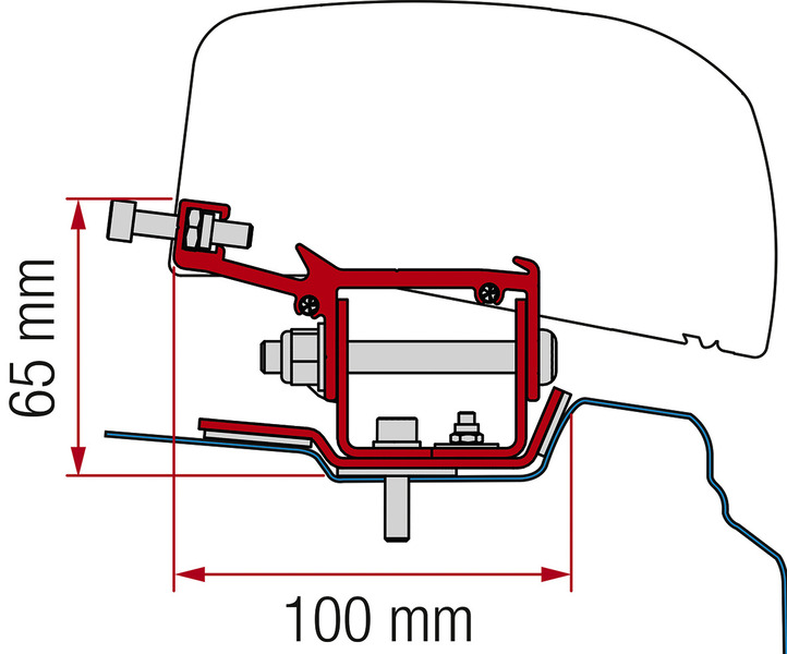 Купить онлайн Адаптер для тента на крыше F40van Renault Trafic с 2014 г.в. короткая база