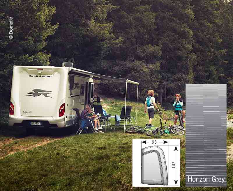 Купить онлайн Perfect Wall 1100 3.0м корпус белый тканевый горизонт серый