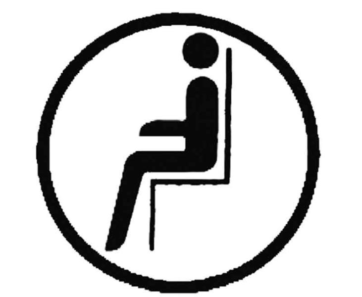 Купить онлайн Наклейка с пиктограммой "Обозначение сиденья"