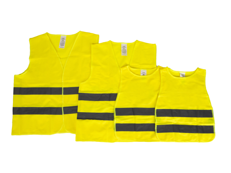 Купить онлайн Комплект спасательных жилетов желтый, 2x взрослых (1x XL/1x XXL) + 2x детей