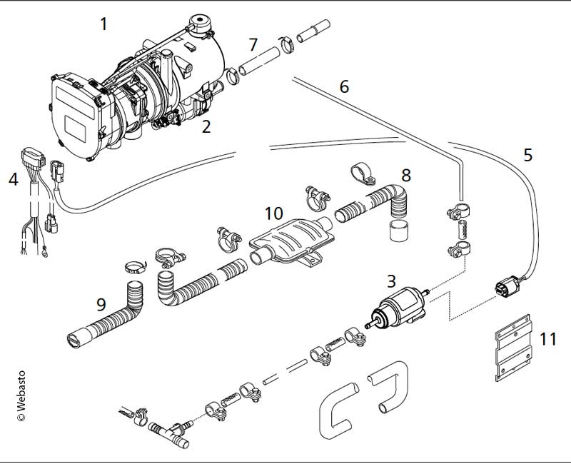 Купить онлайн Установочный комплект Webasto для Thermo Pro 90