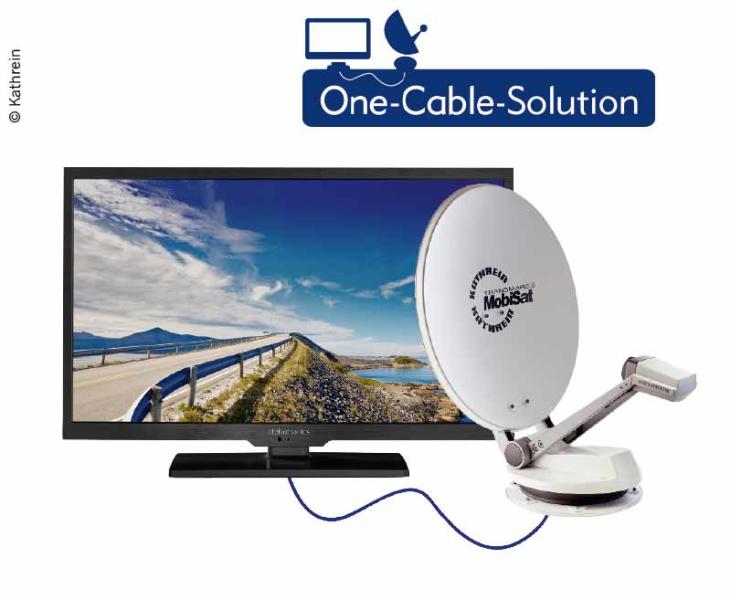 Купить онлайн Caravan TV System CTS 650-22 GPS плоская антенна, включая Alphatronics 22 'TV