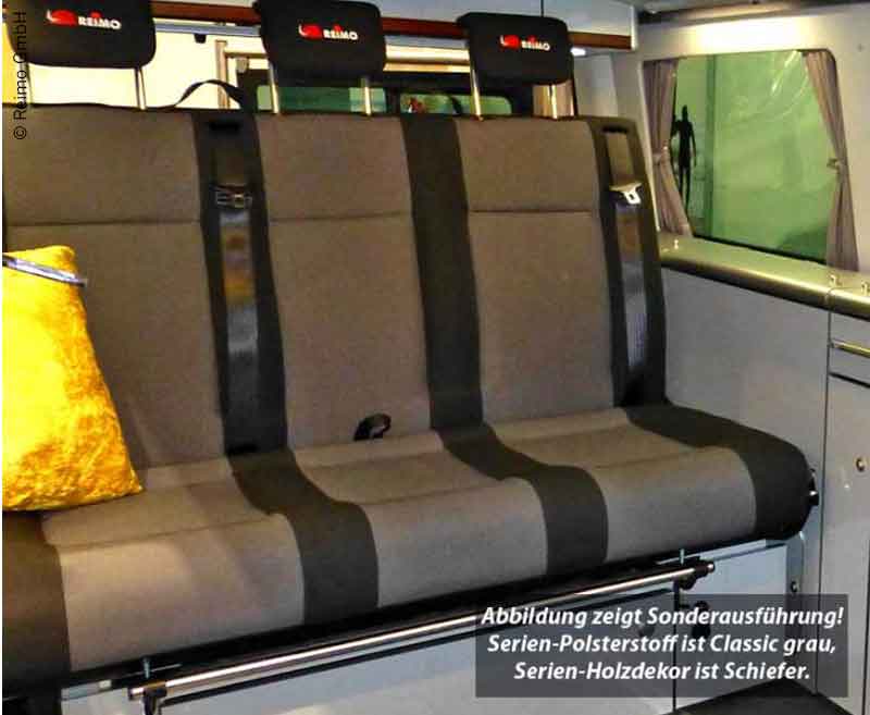 Купить онлайн Спальная скамейка VW T6/T5 Trio Style V3000 размер 8 ширина 1155мм, 3-местная узкая,